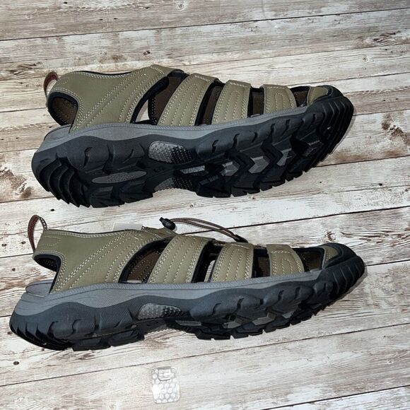 New! Sonoma Men’s Sherman Bump Toe Sandals Sz 13 Taupe Cushioned Footbed NWT - Picture 8 of 14